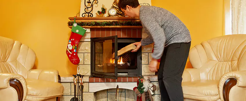Rusted Metal Fireplace Restoration in Starkville, Mississippi